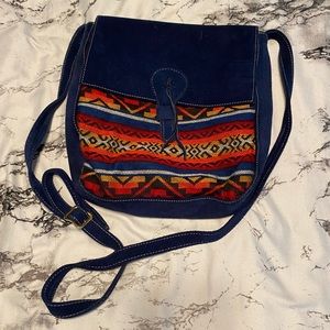 Multicolored handmade crossbody bag from Ecuador